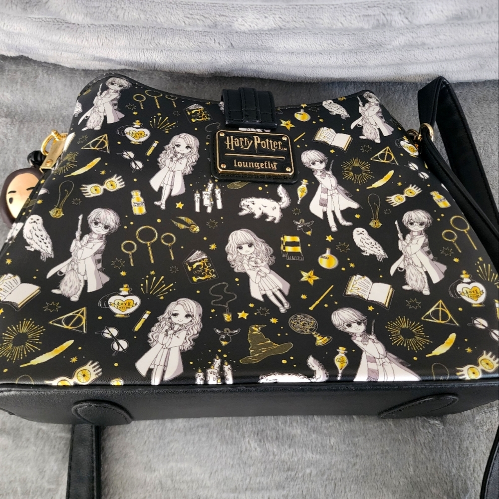 Loungefly Harry Potter Ron, Luna & Hermoine Magical Crossbody Bag.
